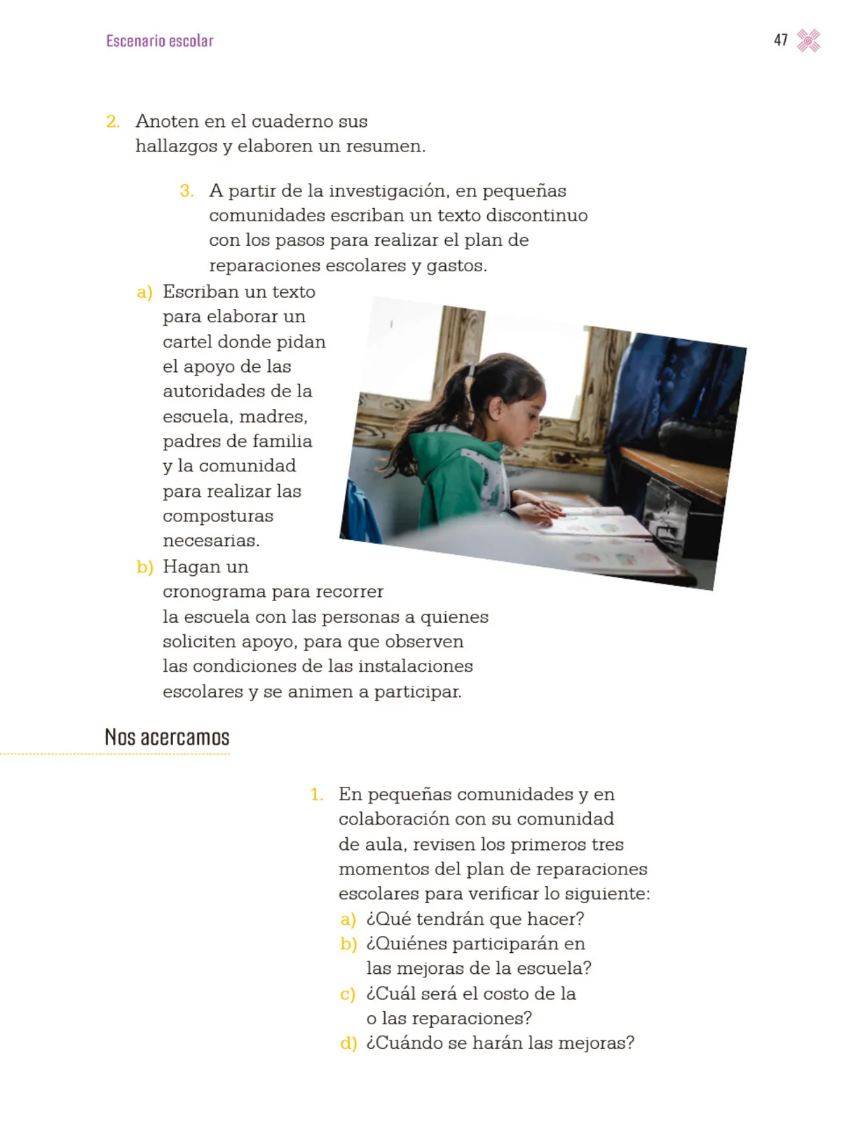Página 50 de Proyectos Escolares.   Libro de Educación Primaria Grado 3°  Ciclo Escolar 2025 - 2026