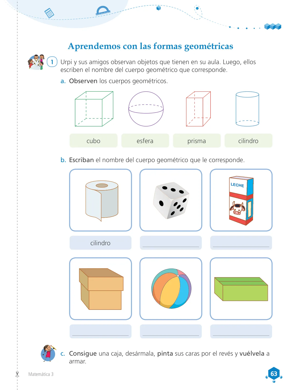Página 65 de Matemática 3 : cuaderno de trabajo para tercer grado de Educación Primaria 2019 · 2019
