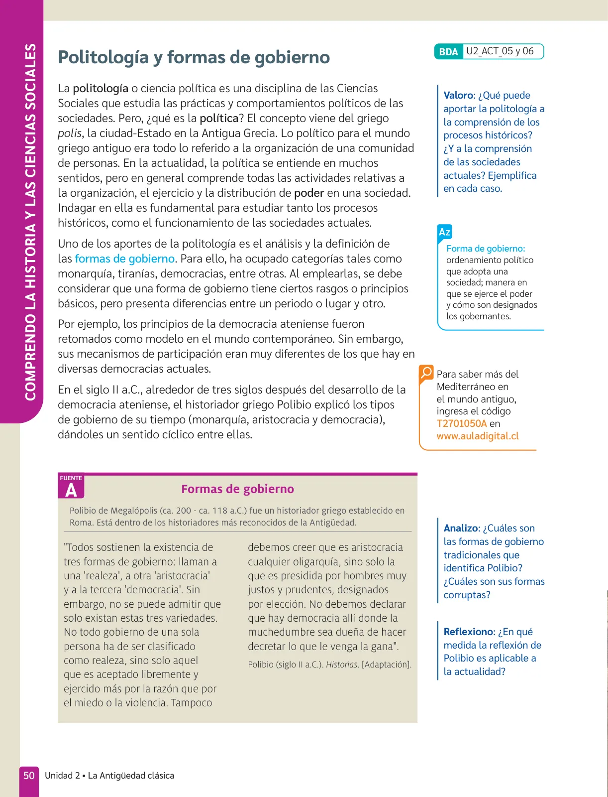 Miniatura página 52 de Historia, Geografía y Ciencias Sociales – Séptimo Básico | Texto del Estudiante MINEDUC – Descargar PDF · 2024