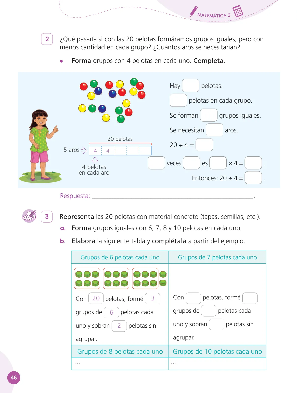 Página 48 de Cuadernillo de Matemática 3, tercer grado de Primaria · 2023