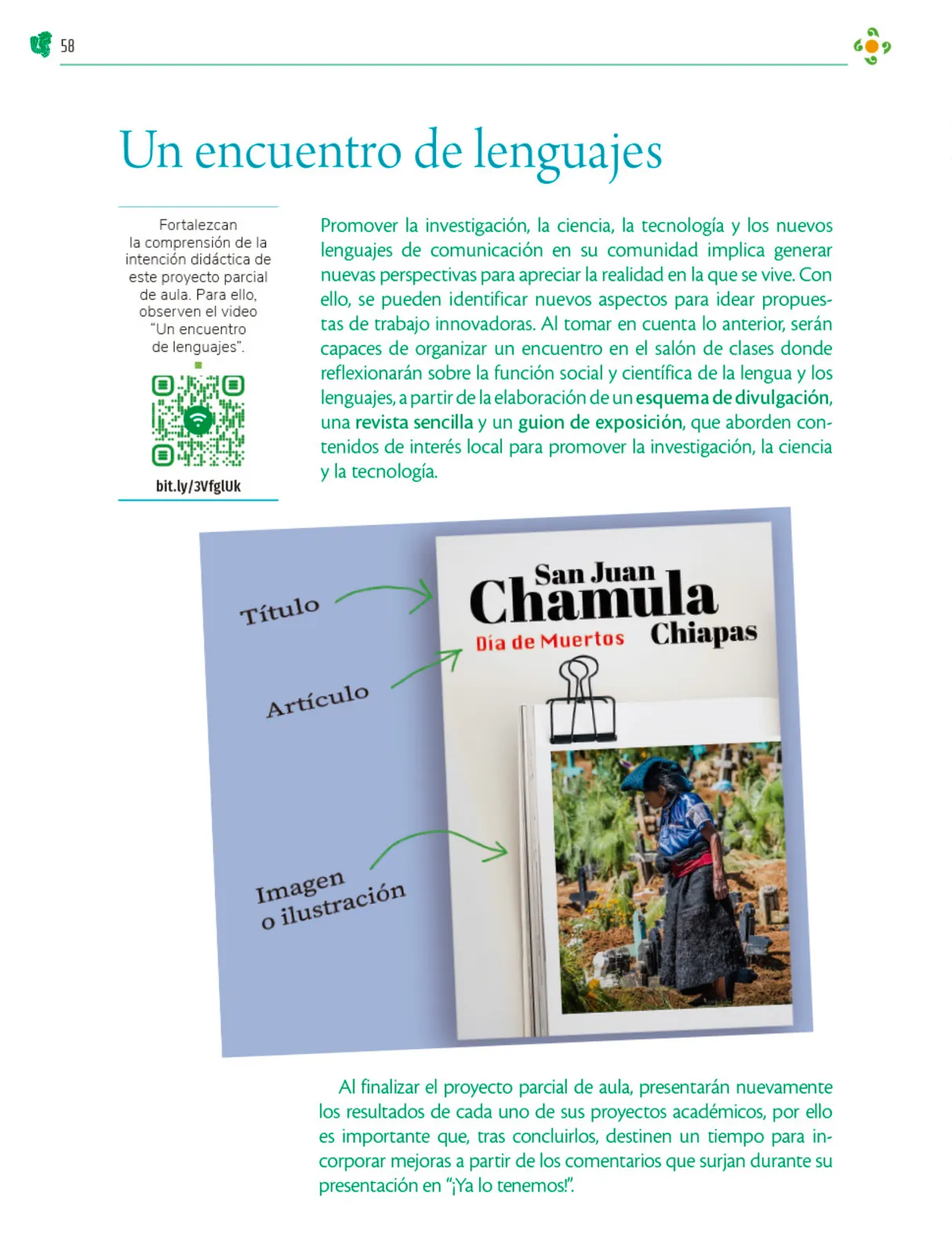 Miniatura página 59 de Colección Ximhai. Nuestro libro de Proyectos.  Tomo III.  Libro de Educación Telesecundaria Grado 1°  Ciclo Escolar 2025 - 2026