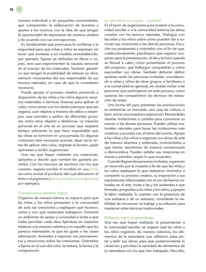 Página 89 de Modalidades de trabajo para la acción transformadora y el codiseño Libro de Educación Preescolar Grado 1°, 2°, 3° Ciclo Escolar 2025 - 2026