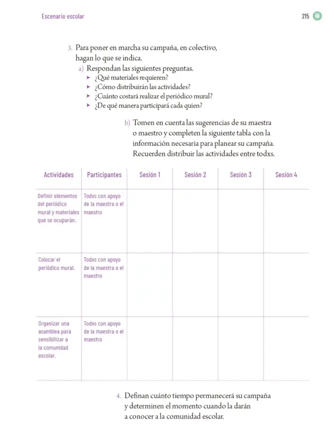 Página 218 de Proyectos Escolares. Libro de Educación Primaria Grado 6° Ciclo Escolar 2025 - 2026