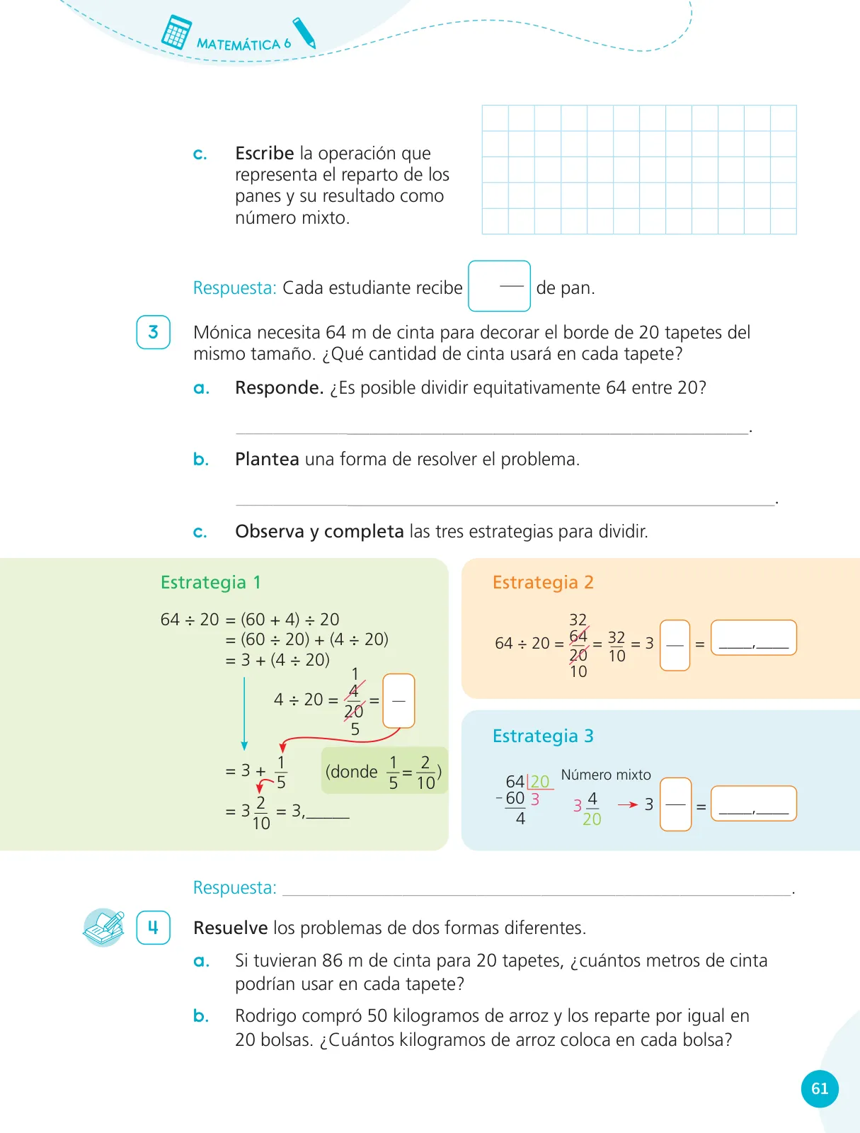 Miniatura página 63 de Cuadernillo de Matemática 6, sexto grado de Primaria ﻿ · 2023
