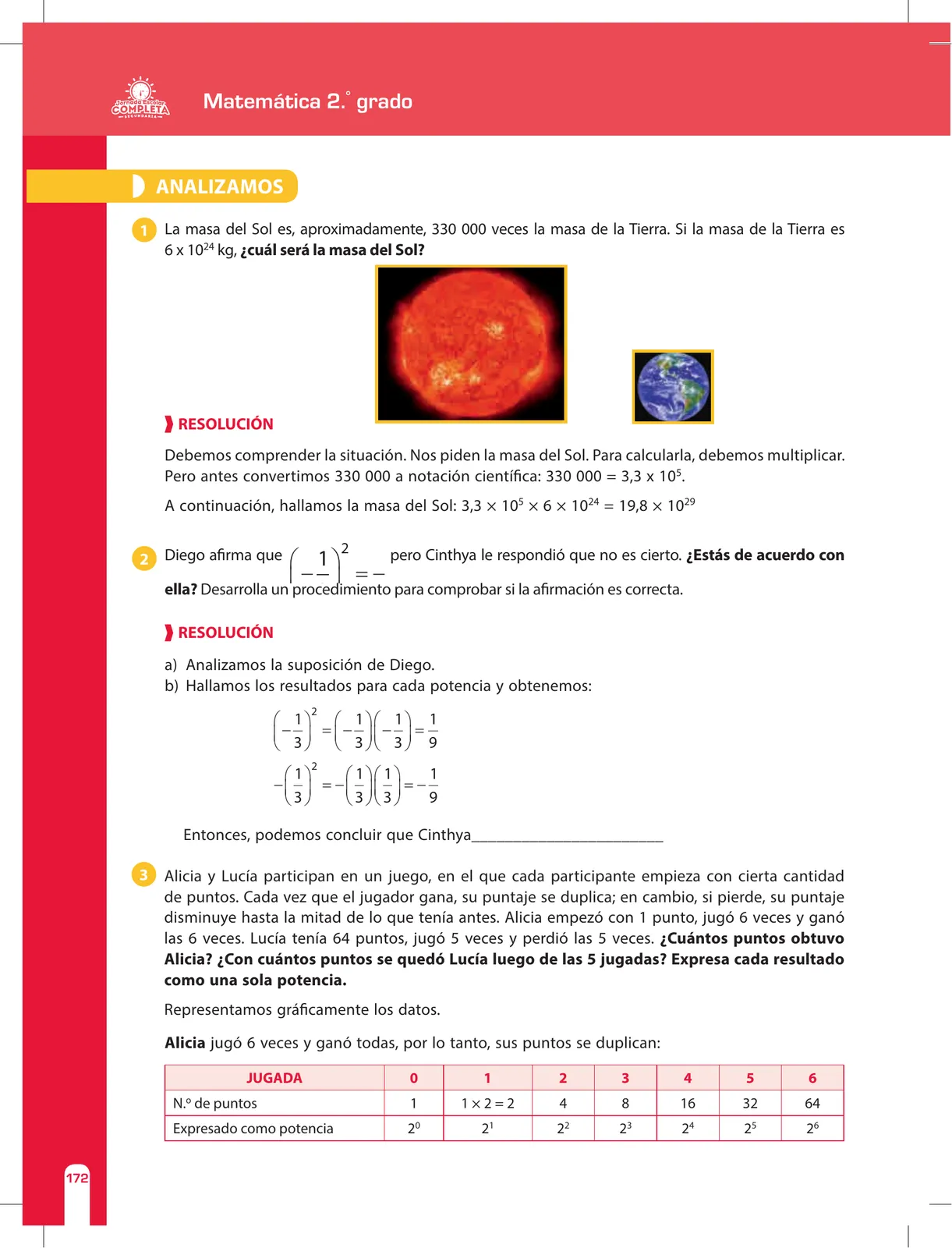Miniatura página 172 de Matemática 2 : cuaderno de reforzamiento pedagógico - JEC · 2016
