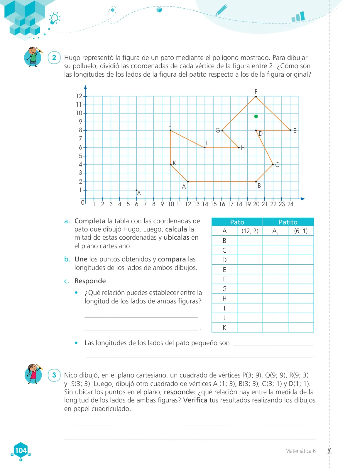 Página 106 de Matemática 6 : cuaderno de trabajo para sexto grado de Educación Primaria 2019 · 2019