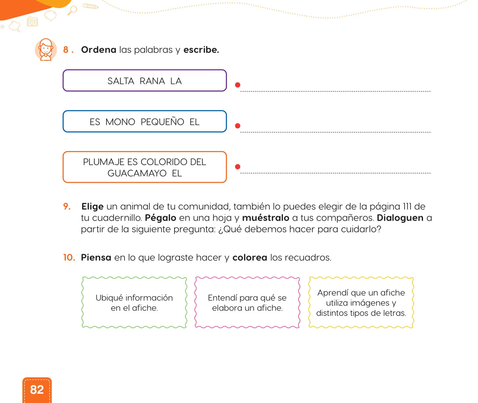 Página 84 de Cuadernillo de Comunicación 1. Primer grado de Primaria · 2024