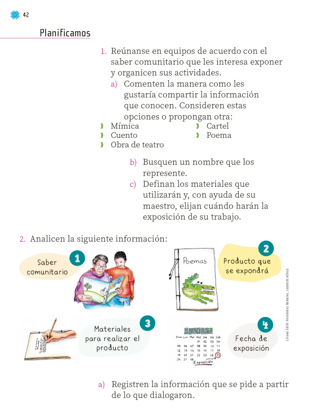 Página 43 de Proyectos de Aula. Libro de Educación Primaria Grado 1° Ciclo Escolar 2025 - 2026
