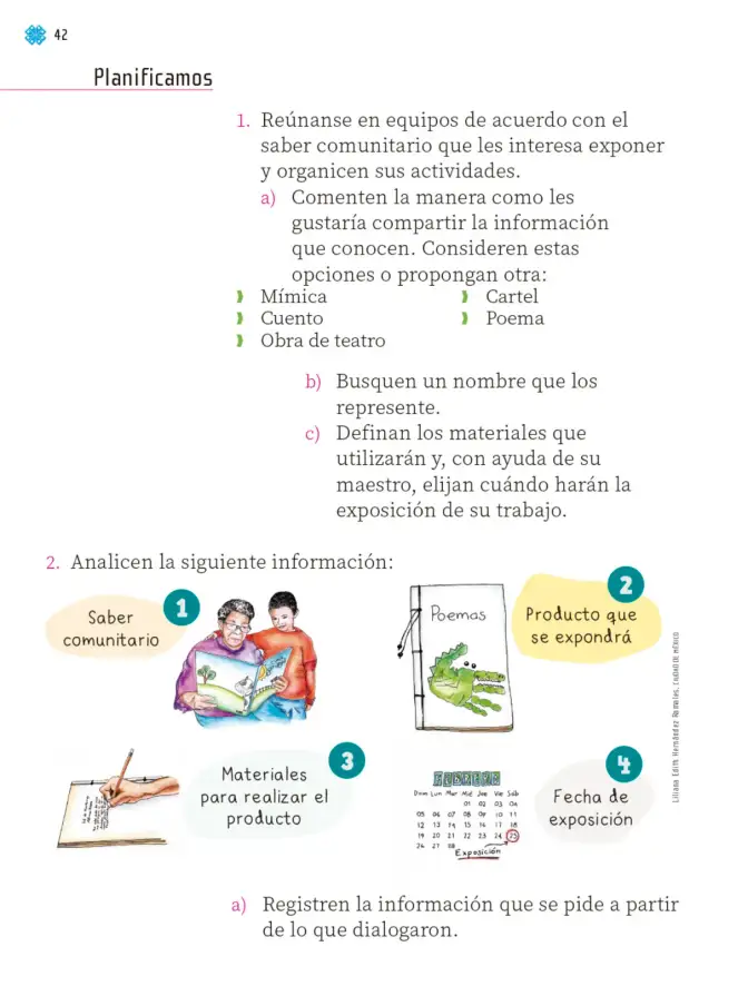 Página 43 de Proyectos de Aula. Libro de Educación Primaria Grado 1° Ciclo Escolar 2025 - 2026