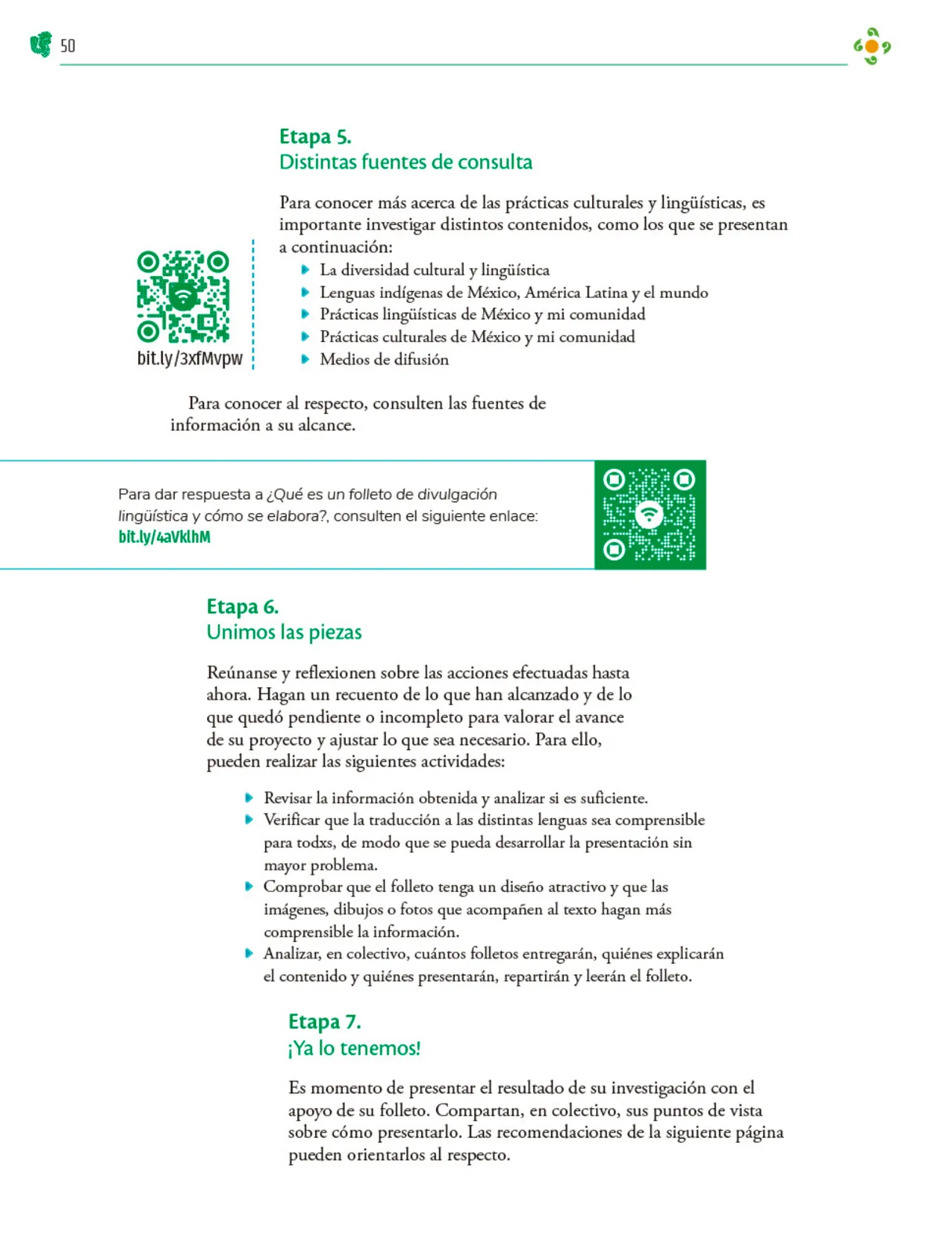 Miniatura página 51 de Colección Nanahuatzin. Nuestro libro de Proyectos. Tomo I.   Libro de Educación Telesecundaria Grado 3°  Ciclo Escolar 2025 - 2026