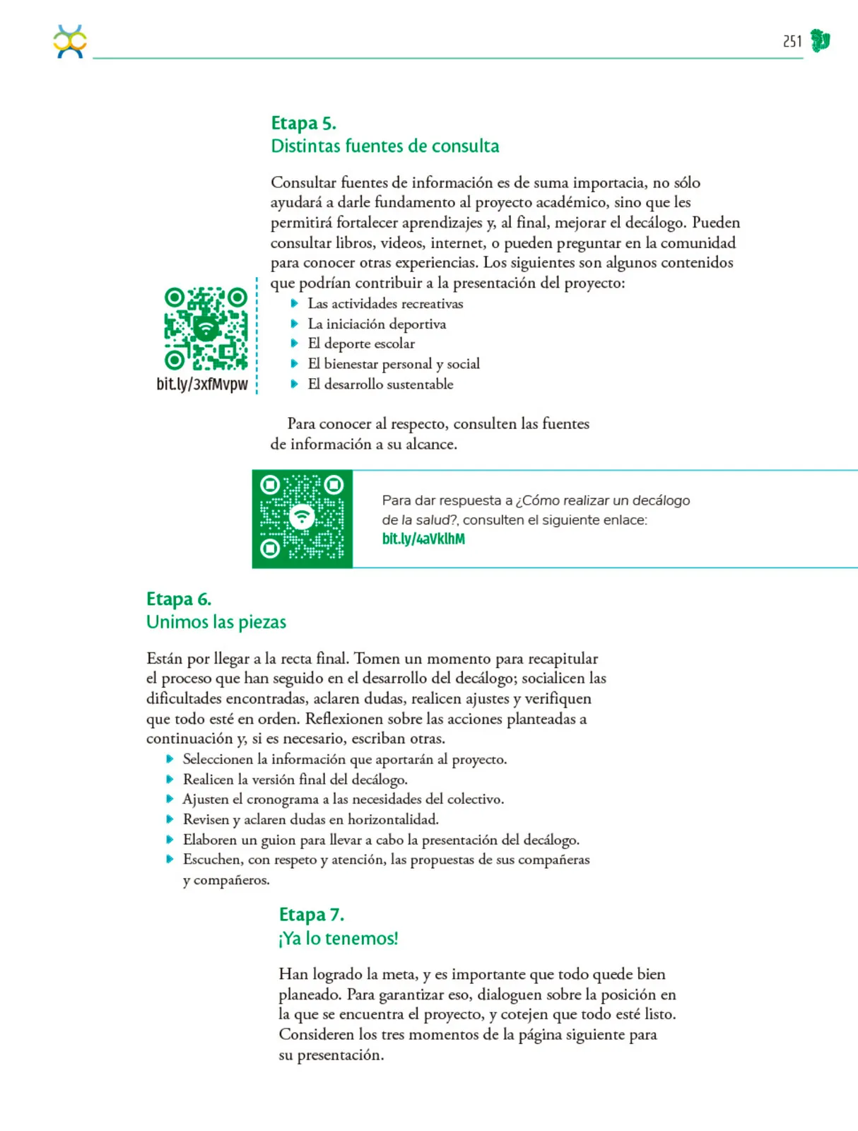 Página 252 de Colección Nanahuatzin. Nuestro libro de Proyectos.  Tomo III.  Libro de Educación Telesecundaria Grado 3°  Ciclo Escolar 2025 - 2026