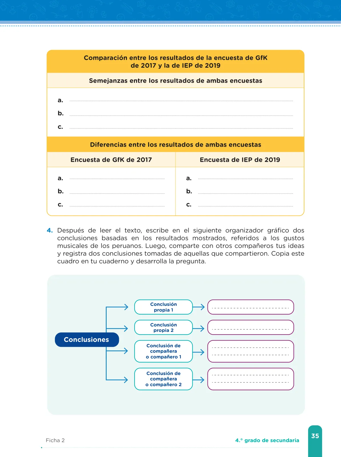 Miniatura página 37 de Fichas de aprendizaje de Comunicación 4 · 2024