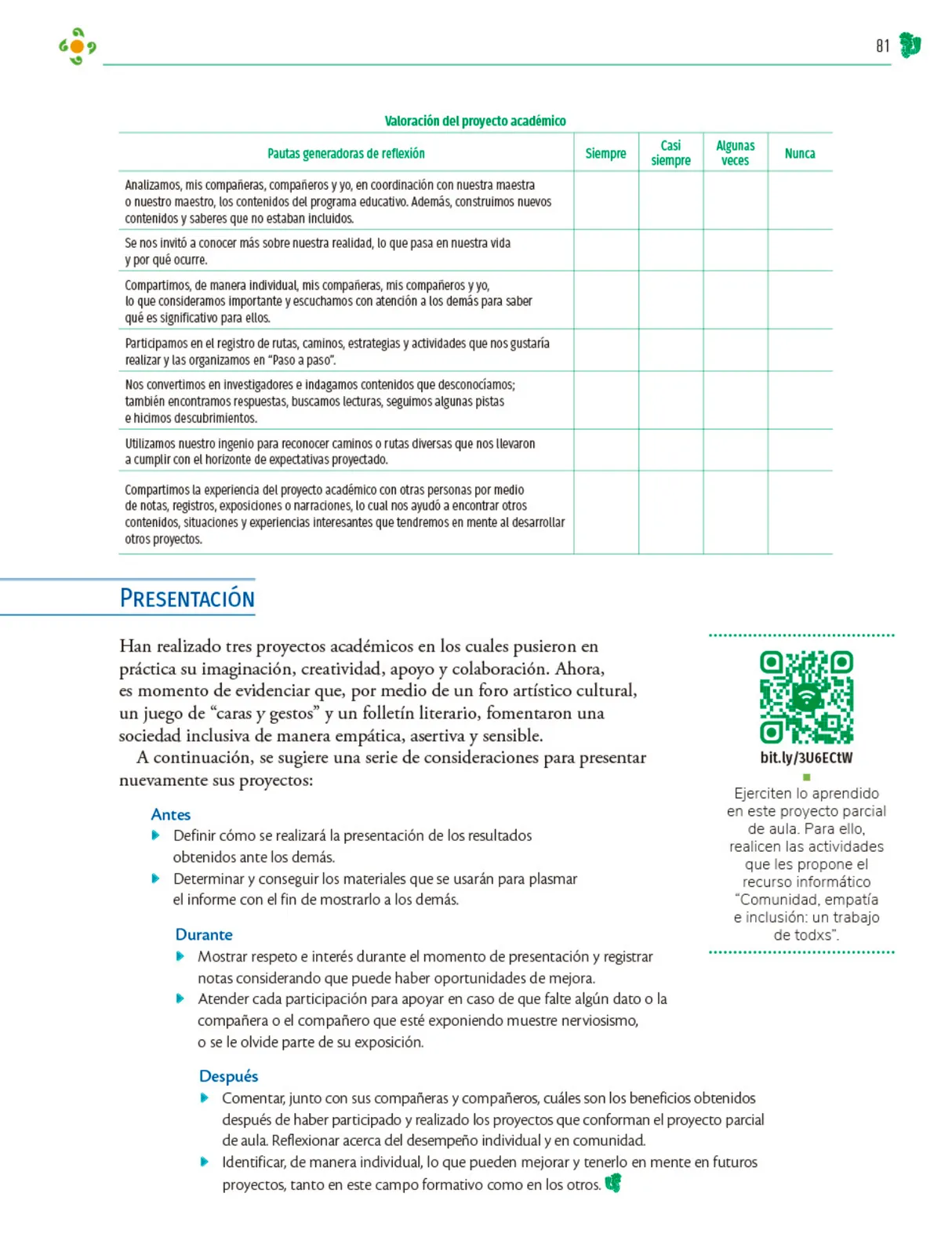 Página 82 de Colección Nanahuatzin. Nuestro libro de Proyectos. Tomo III. Libro de Educación Telesecundaria Grado 3° Ciclo Escolar 2025 - 2026