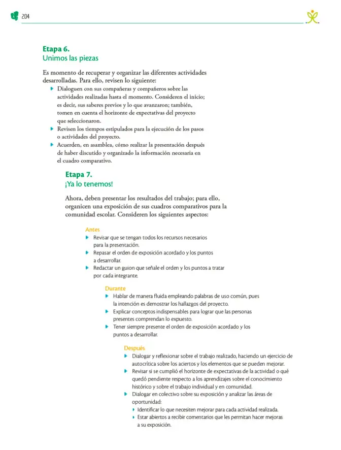 Página 205 de Colección Sk´asolil. Nuestro libro de Proyectos. Tomo I. Libro de Educación Telesecundaria Grado 2° Ciclo Escolar 2025 - 2026
