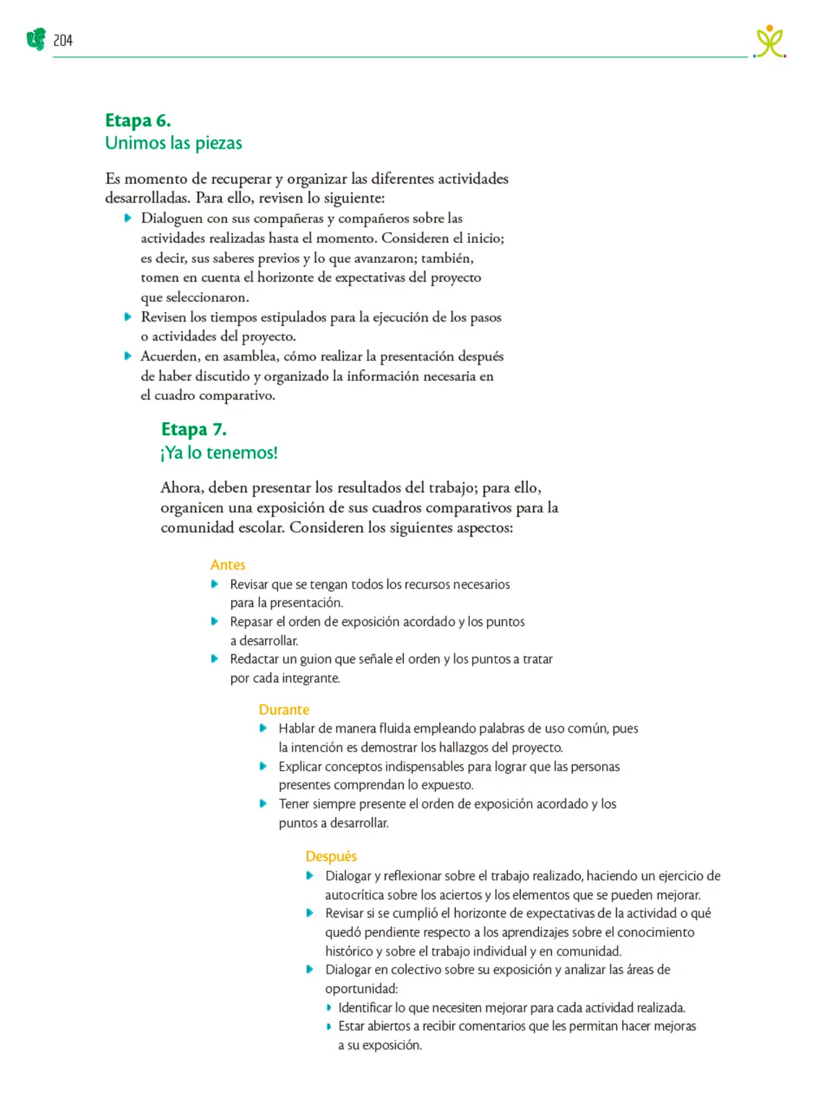 Miniatura página 205 de Colección Sk´asolil. Nuestro libro de Proyectos. Tomo I.    Libro de Educación Telesecundaria Grado 2°  Ciclo Escolar 2025 - 2026