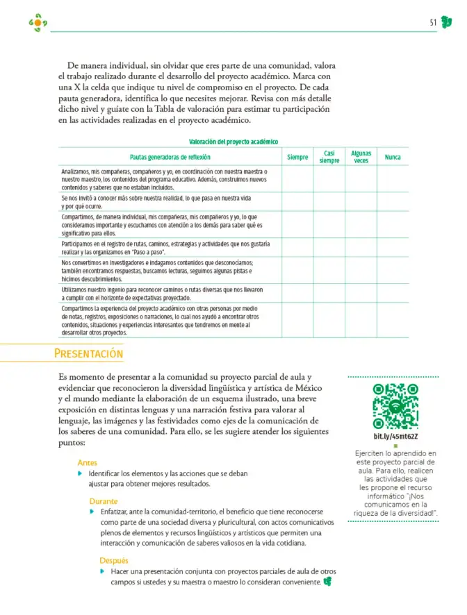 Página 52 de Colección Sk´asolil. Nuestro libro de Proyectos. Tomo I. Libro de Educación Telesecundaria Grado 2° Ciclo Escolar 2025 - 2026