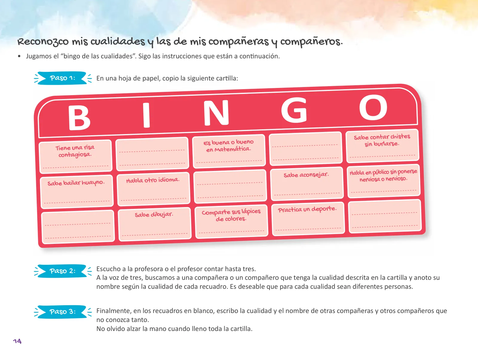 Miniatura página 16 de Cuadernillo de Tutoría 4 : cuarto grado de Educación Primaria · 2021
