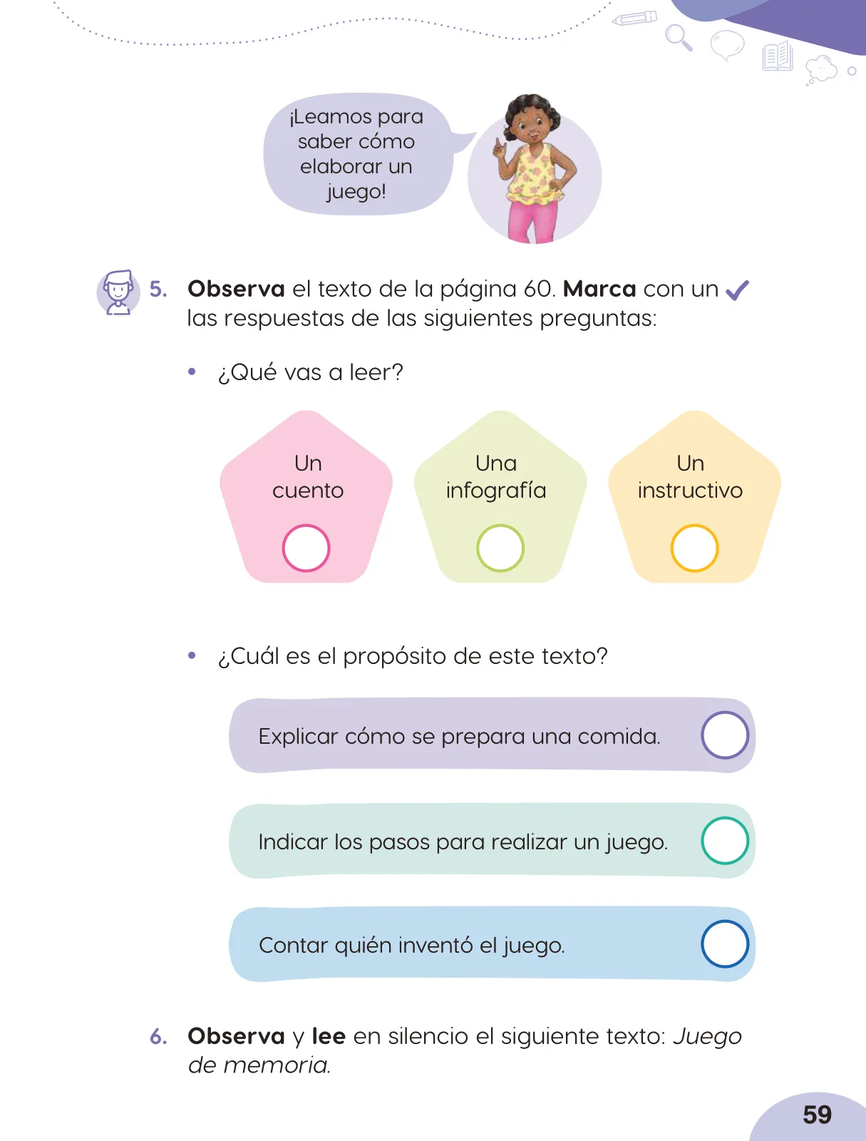 Miniatura página 61 de Cuadernillo de Comunicación 2. Segundo grado de Primaria · 2024