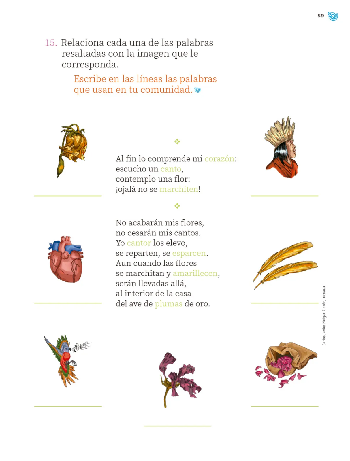 Miniatura página 60 de Múltiples lenguajes. Trazos y palabras.   Libro de Educación Primaria Grado 1°  Ciclo Escolar 2025 - 2026