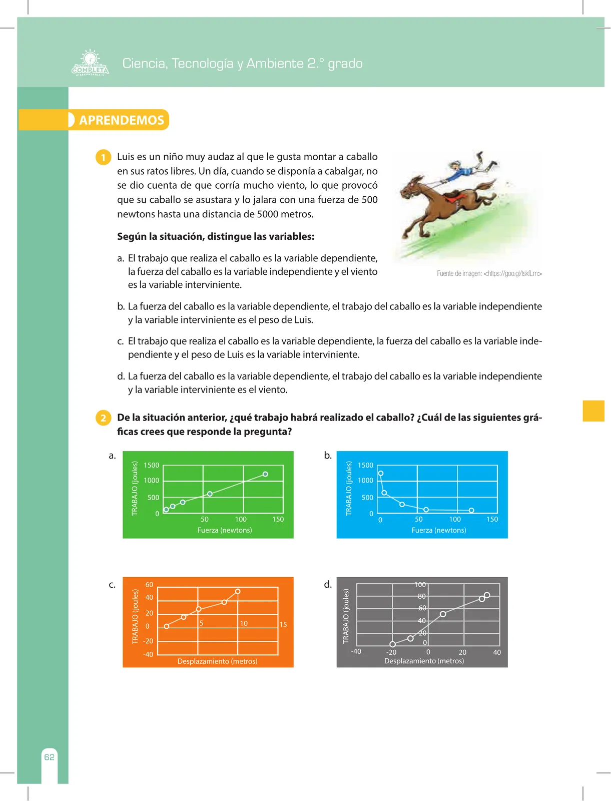 Miniatura página 62 de Ciencia, Tecnología y Ambiente 2 : cuaderno de reforzamiento pedagógico - JEC · 2016