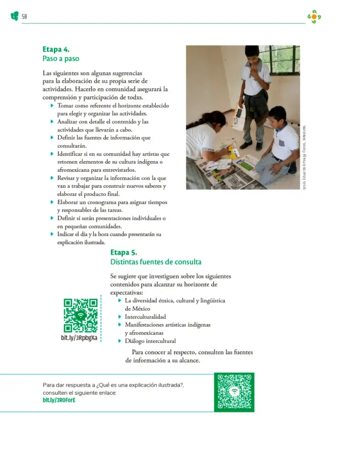 Página 59 de Colección Ximhai. Nuestro libro de Proyectos. Tomo I. Libro de Educación Telesecundaria Grado 1° Ciclo Escolar 2025 - 2026