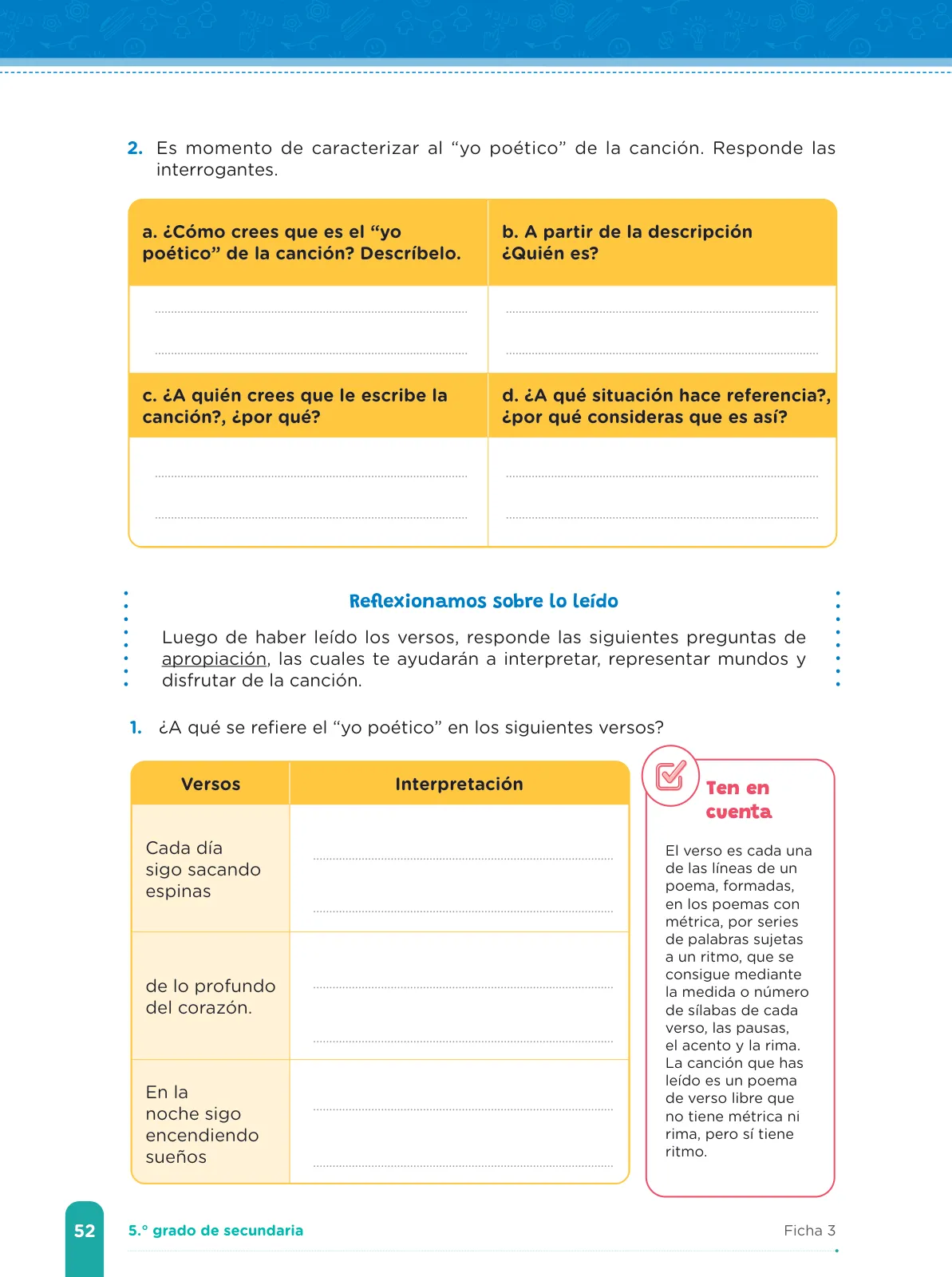 Página 54 de Fichas de aprendizaje de Comunicación 5 · 2024