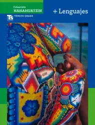 Portada de Colección Nanahuatzin. Lenguajes.   Libro de Educación Telesecundaria Grado 3°  Ciclo Escolar 2025 - 2026