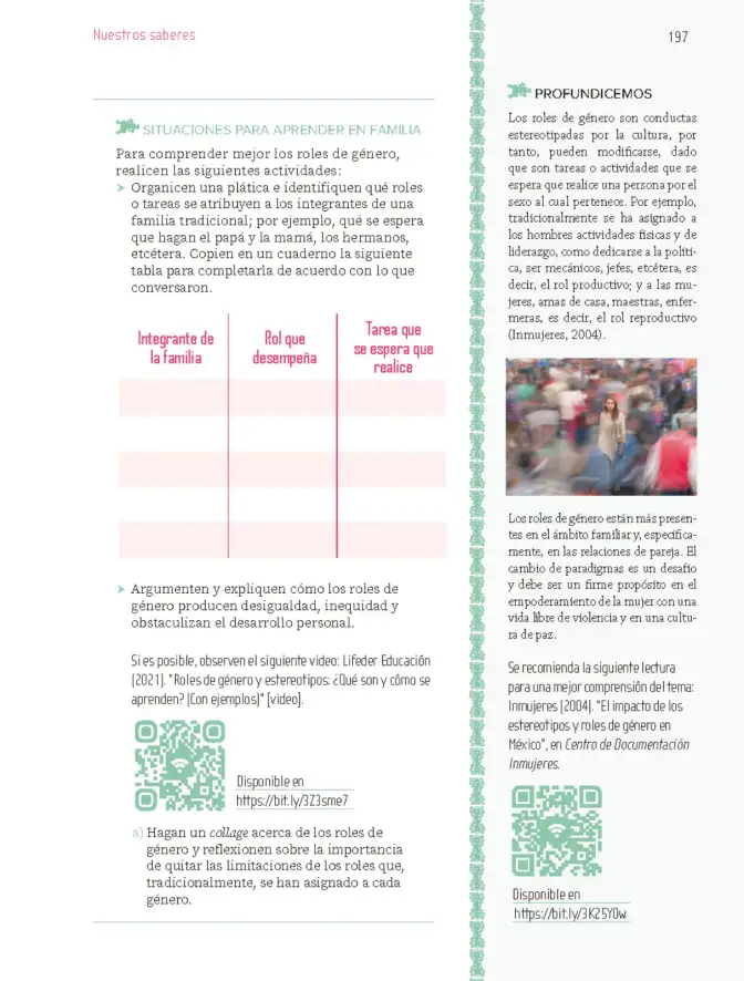 Página 198 de Nuestros saberes: Libro para alumnos, maestros y familia. Libro de Educación Primaria Grado 6° Ciclo Escolar 2025 - 2026