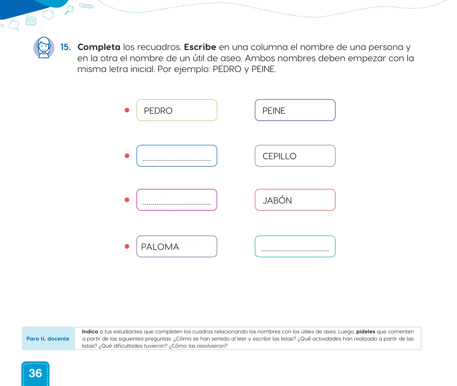 Miniatura página 38 de Cuadernillo de Comunicación 1, primer grado de Primaria · 2023