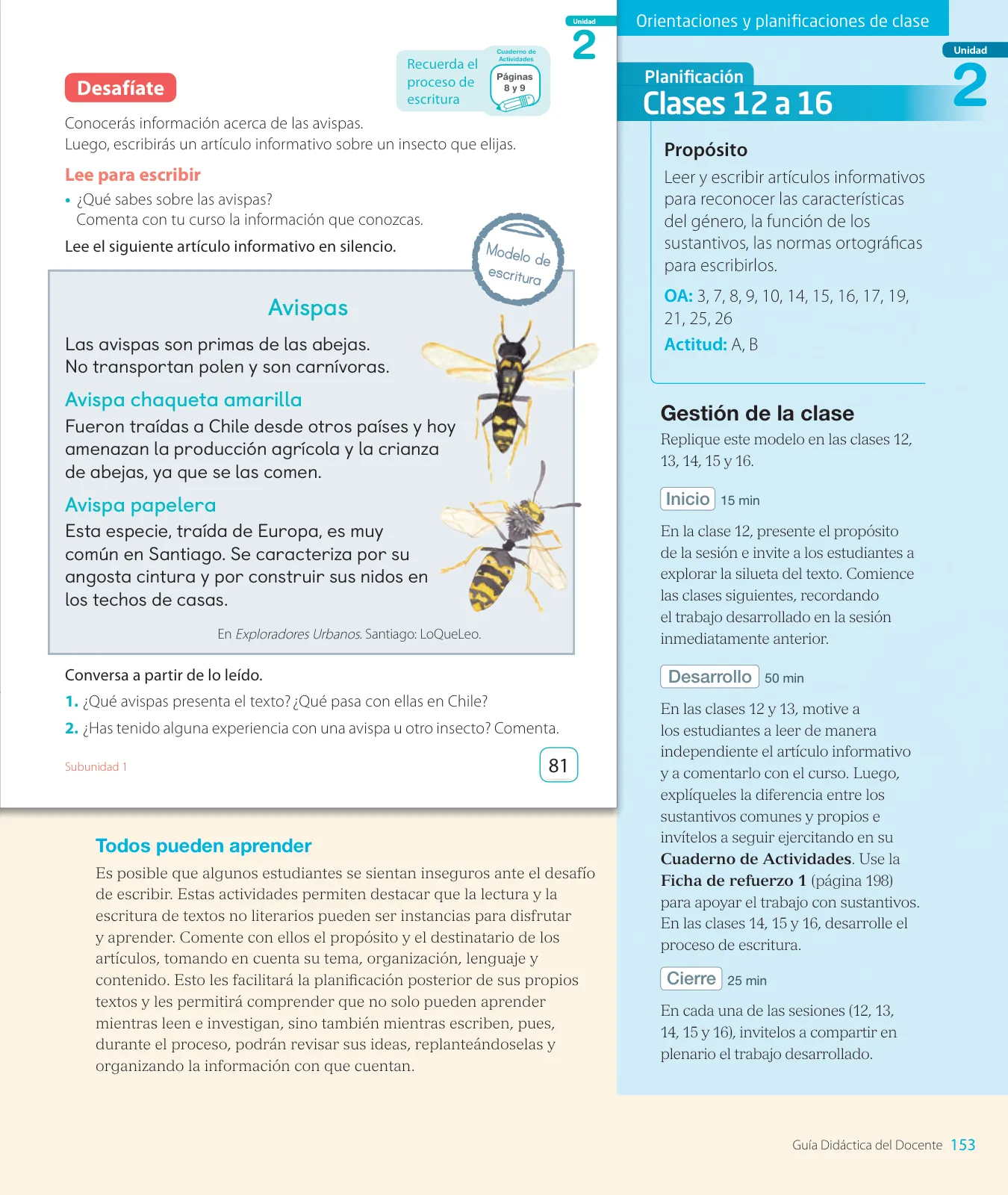 Página 155 de Lenguaje y Comunicación – Segundo Básico – Texto del Estudiante MINEDUC – Descargar PDF · 2024