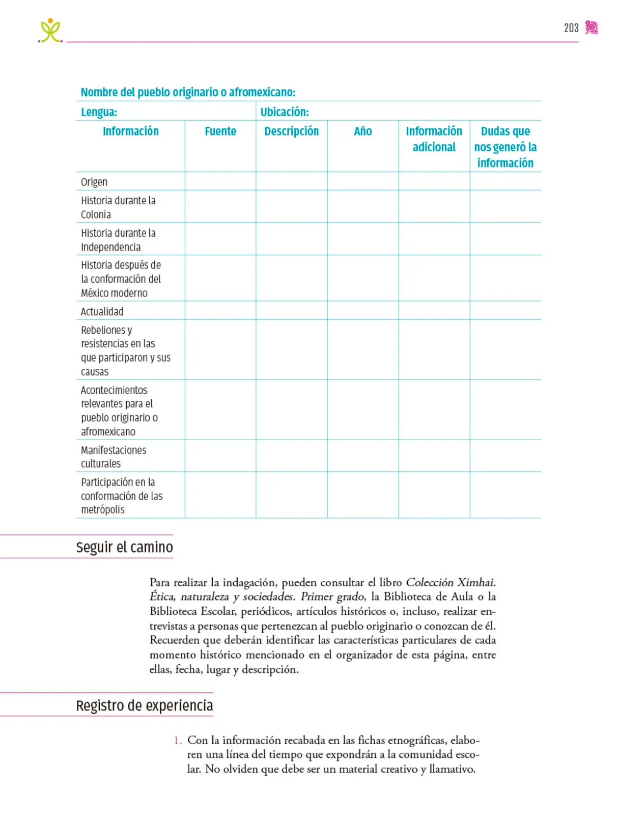 Página 204 de Colección Ximhai. Nuestro libro de proyectos. Libro de Educación Secundaria Grado 1° Ciclo Escolar 2025 - 2026