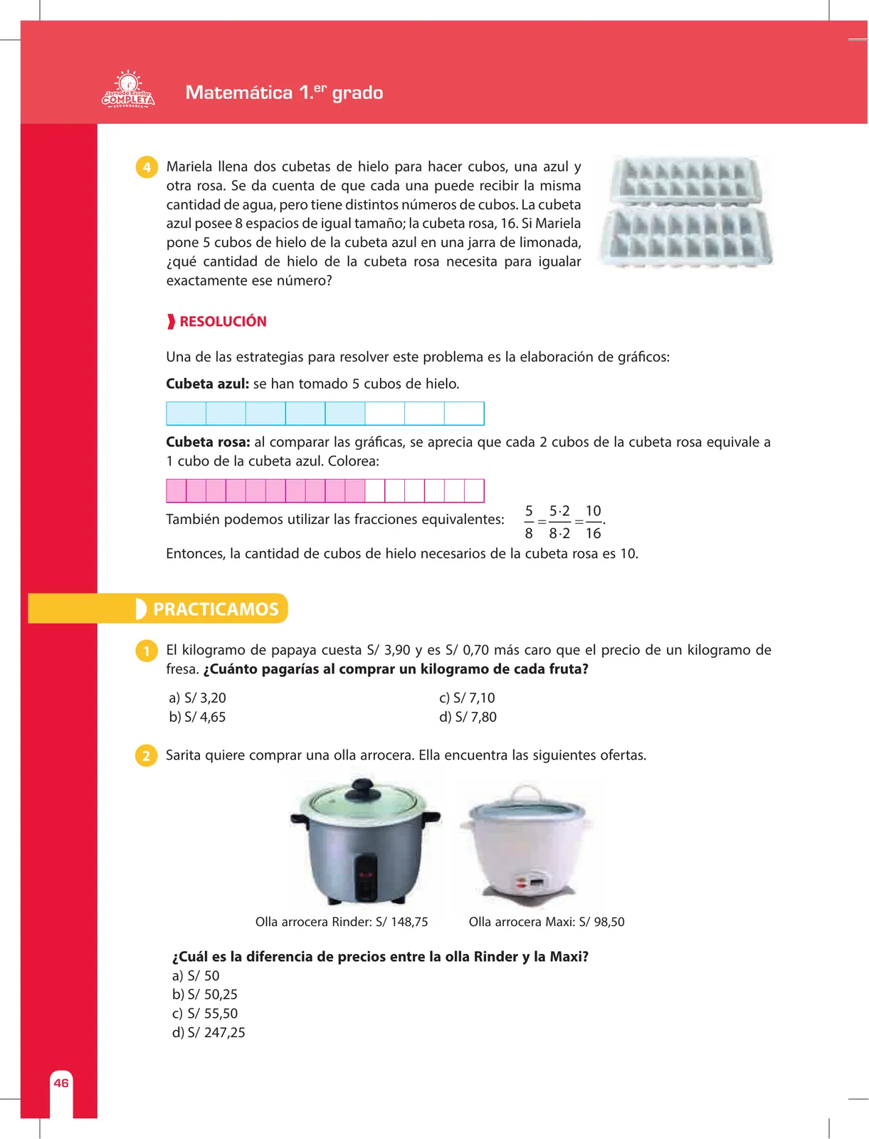 Miniatura página 46 de Matemática 1 : cuaderno de reforzamiento pedagógico - JEC · 2016