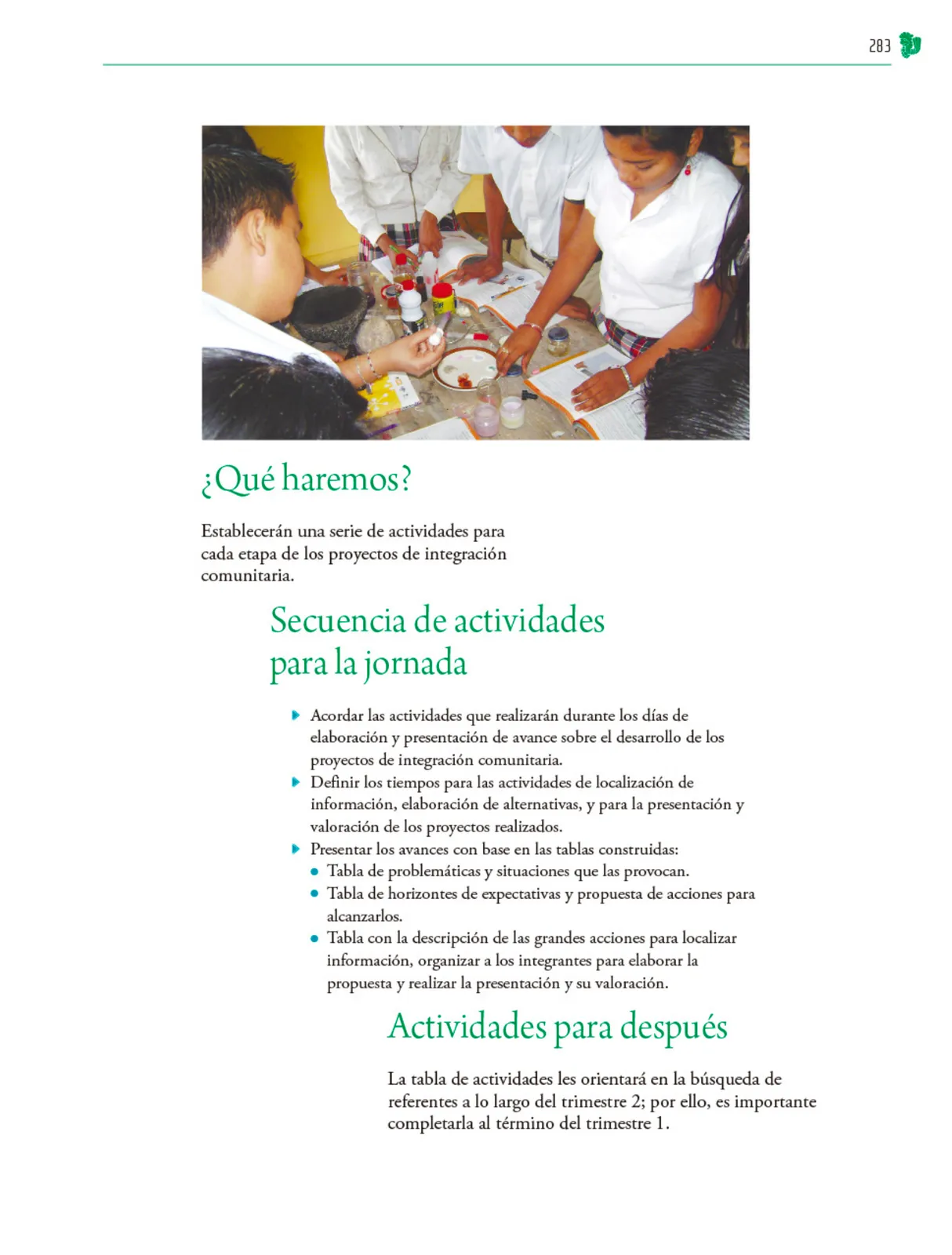 Miniatura página 284 de Colección Sk´asolil. Nuestro libro de Proyectos. Tomo I.    Libro de Educación Telesecundaria Grado 2°  Ciclo Escolar 2025 - 2026