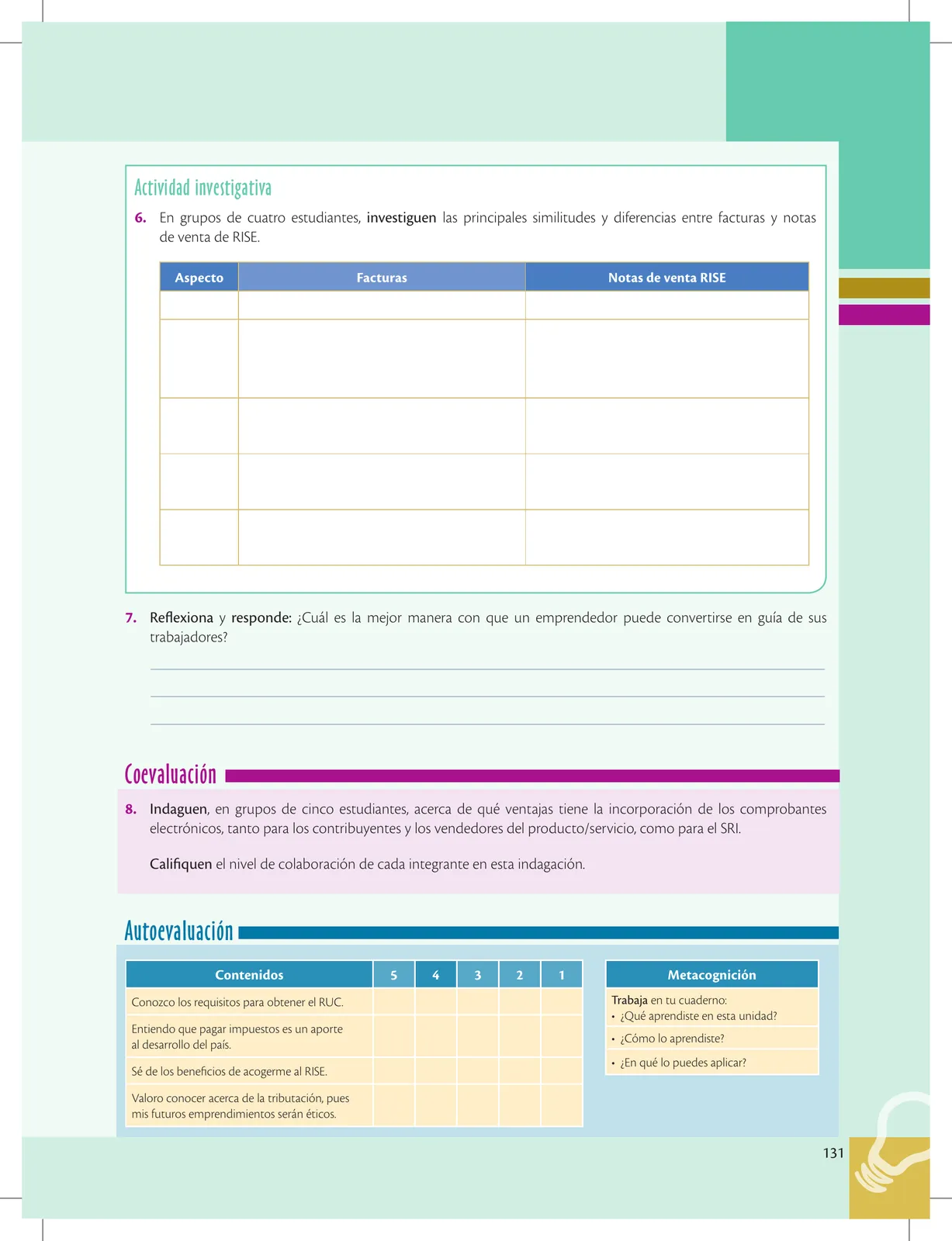 Página 131 de Emprendimiento Y Gestion · 1ro BGU · 2019