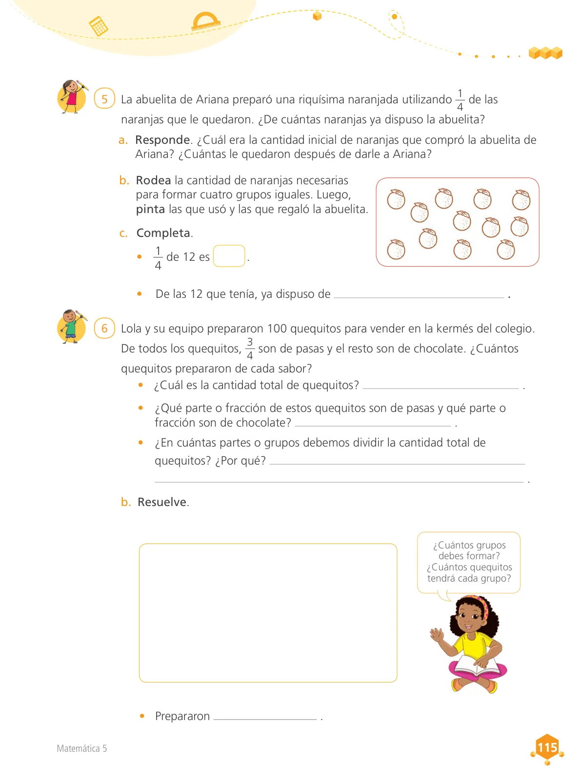 Miniatura página 116 de Matemática 5 : cuaderno de trabajo para quinto grado de Educación Primaria 2018 · 2018