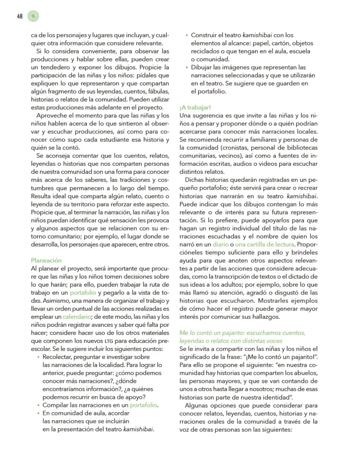 Miniatura página 49 de Modalidades de trabajo para la acción transformadora y el codiseño  Libro de Educación Preescolar Grado 1°, 2°, 3°  Ciclo Escolar 2025 - 2026