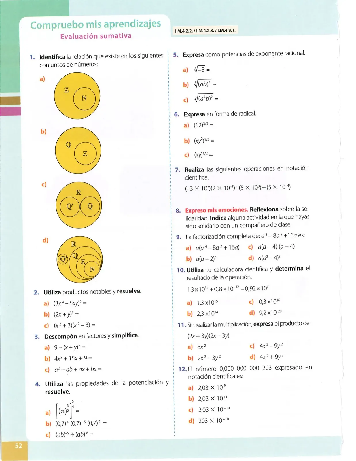 Miniatura página 52 de Matematica · 10 EGB · 2025