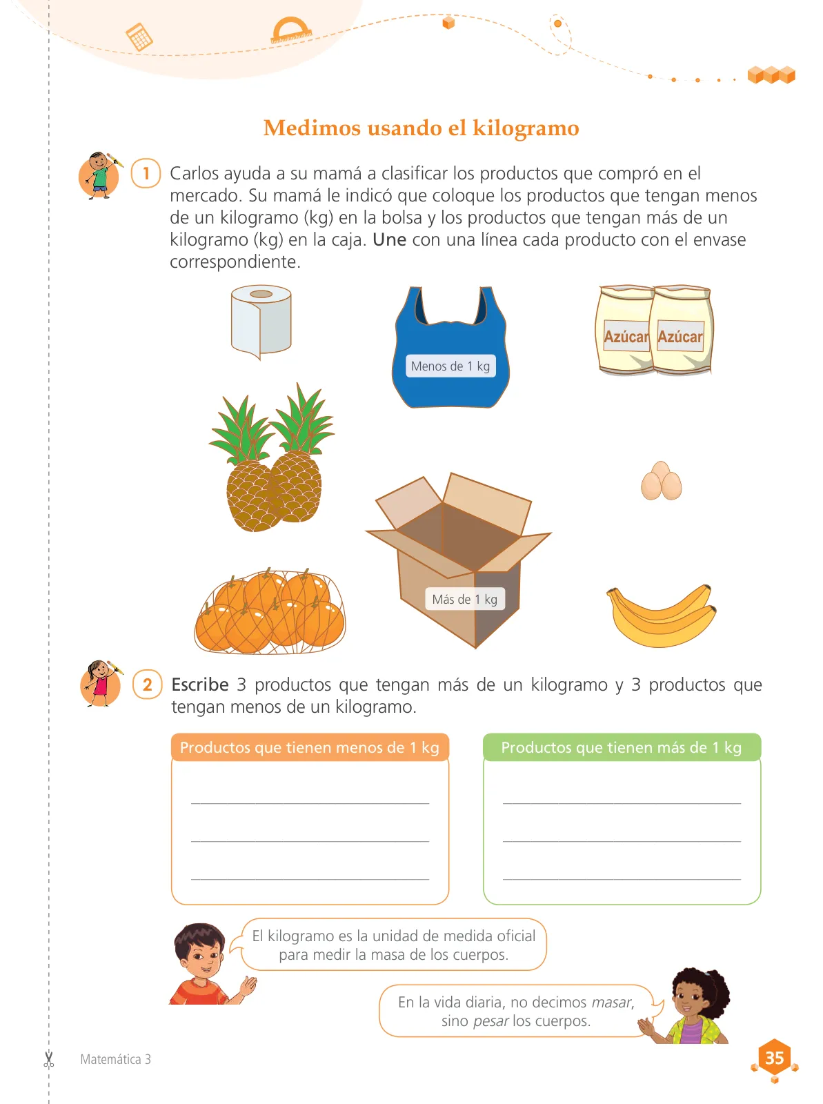 Página 37 de Matemática 3 : cuaderno de trabajo para tercer grado de Educación Primaria 2019 · 2019