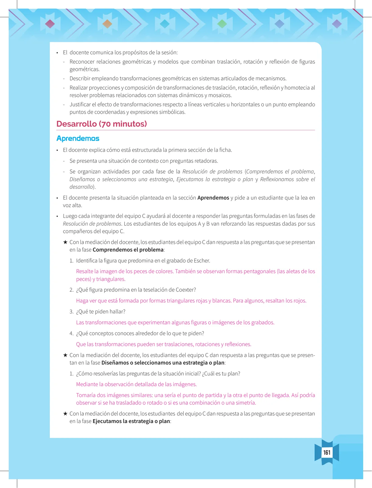 Página 163 de Resolvamos problemas 5 : manual para el docente 2018 · 2018