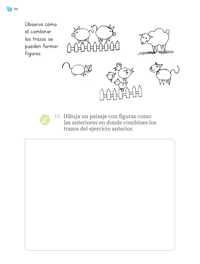 Página 53 de Múltiples lenguajes. Trazos y palabras. Libro de Educación Primaria Grado 1° Ciclo Escolar 2025 - 2026