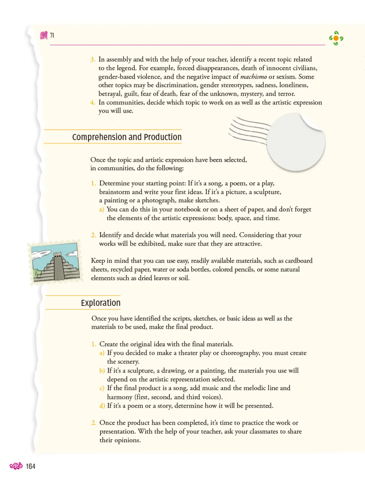 Página 165 de Uérakua anapu uantakua. Projects and Readings. Libro de Educación Secundaria Grado 2° Ciclo Escolar 2025 - 2026