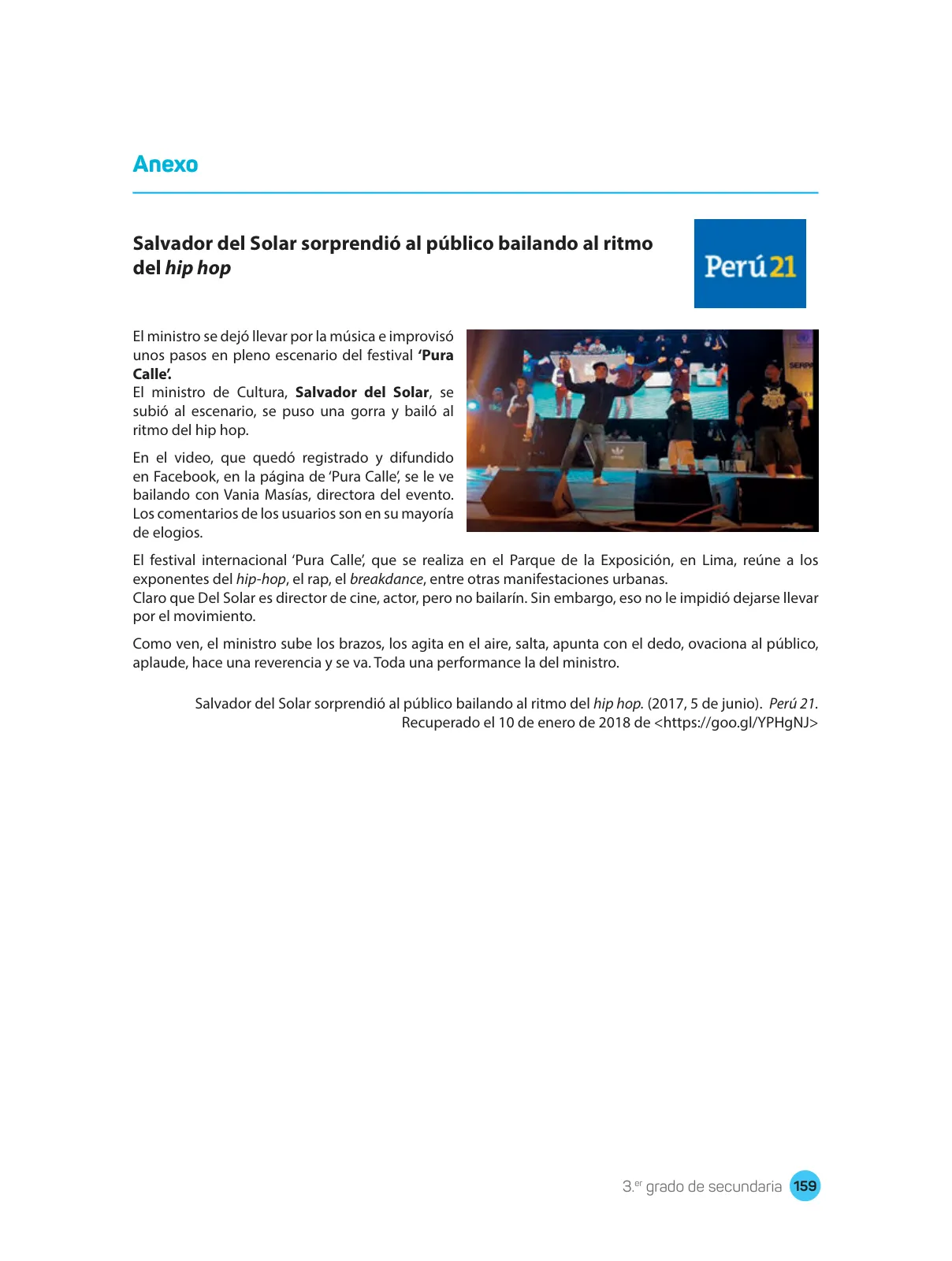 Página 161 de Comprensión lectora : manual para el docente de tercer grado de Secundaria 2018 · 2018