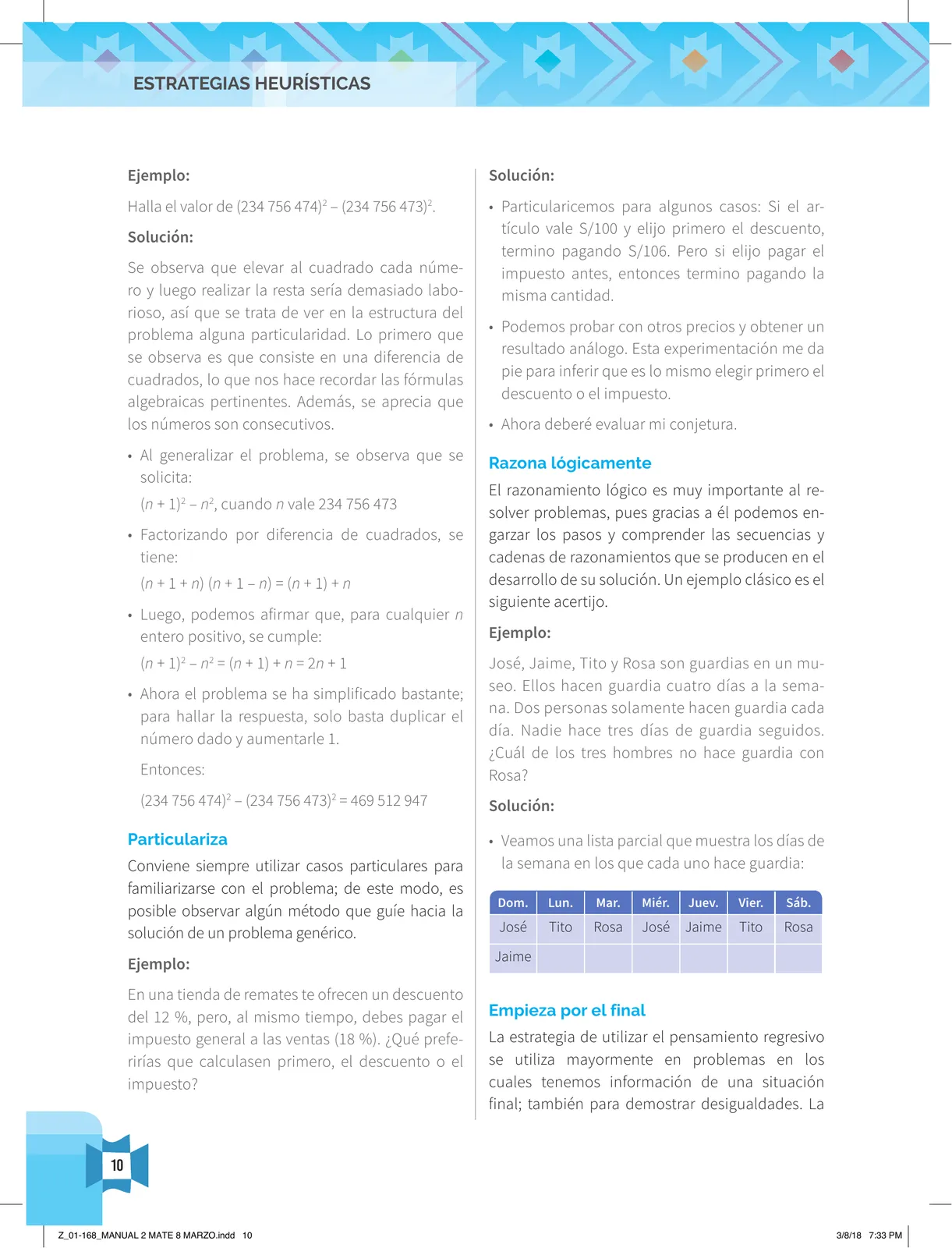 Página 12 de Resolvamos problemas 2 : manual para el docente 2018 · 2018