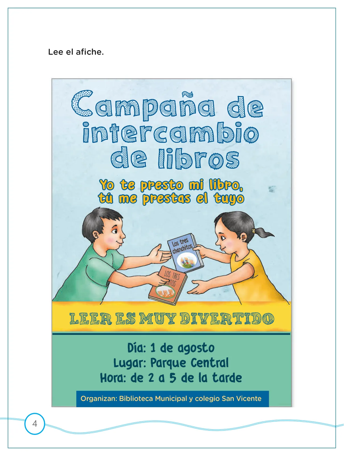 Página 4 de Kit de evaluación Salida 1 Demostrando lo que aprendimos : Comunicación, tercer trimestre, ﻿Segundo grado - Primaria · 2019