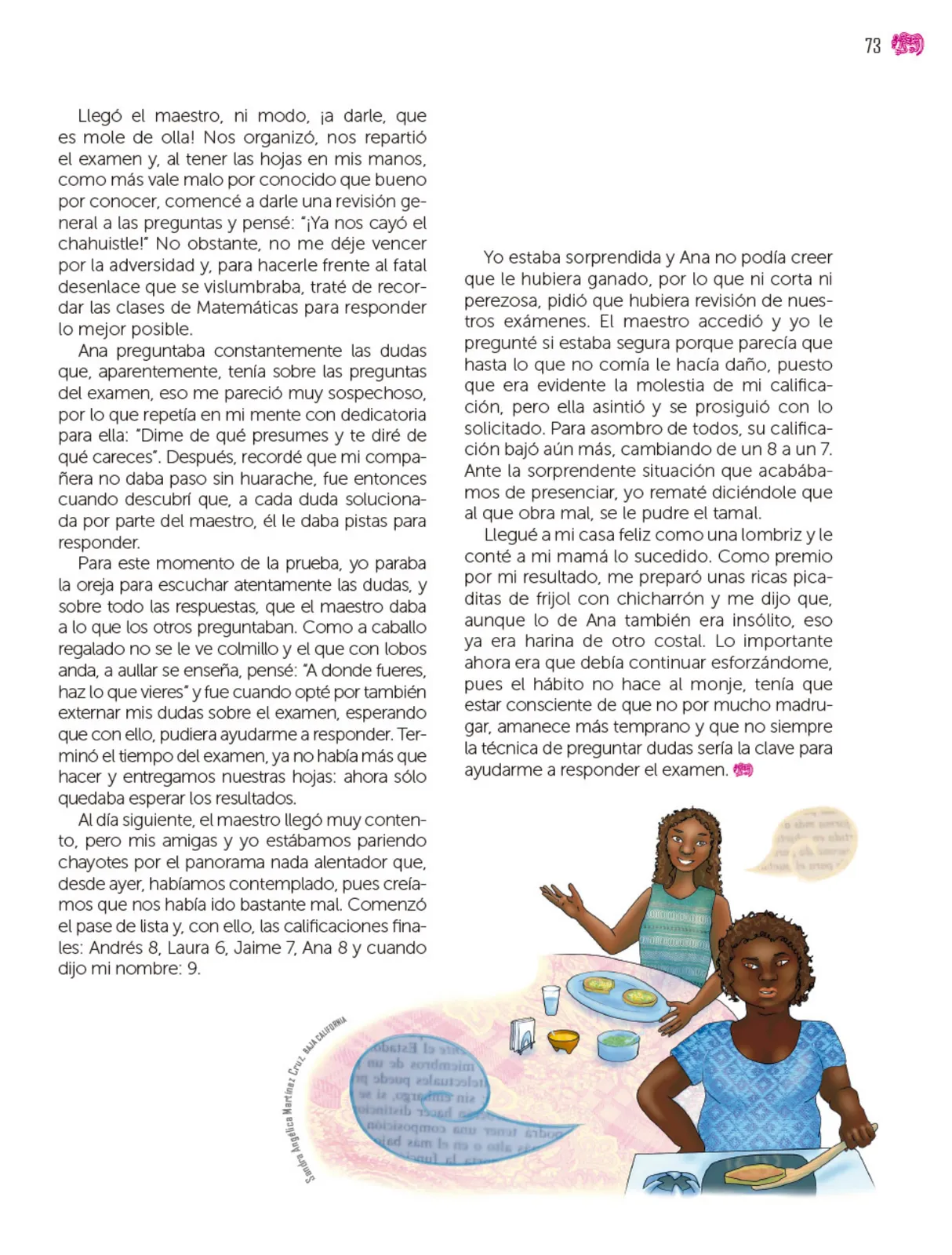 Página 74 de Colección Ximhai. Múltiples lenguajes. Libro de Educación Secundaria Grado 1° Ciclo Escolar 2025 - 2026
