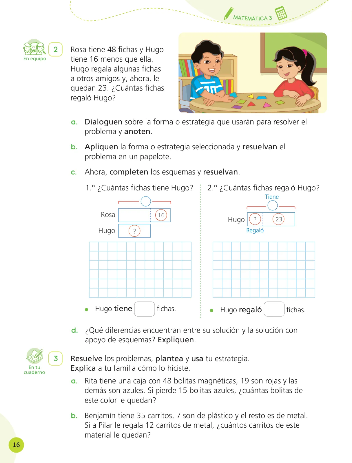 Página 18 de Cuadernillo de Matemática 3, tercer grado de Primaria · 2023