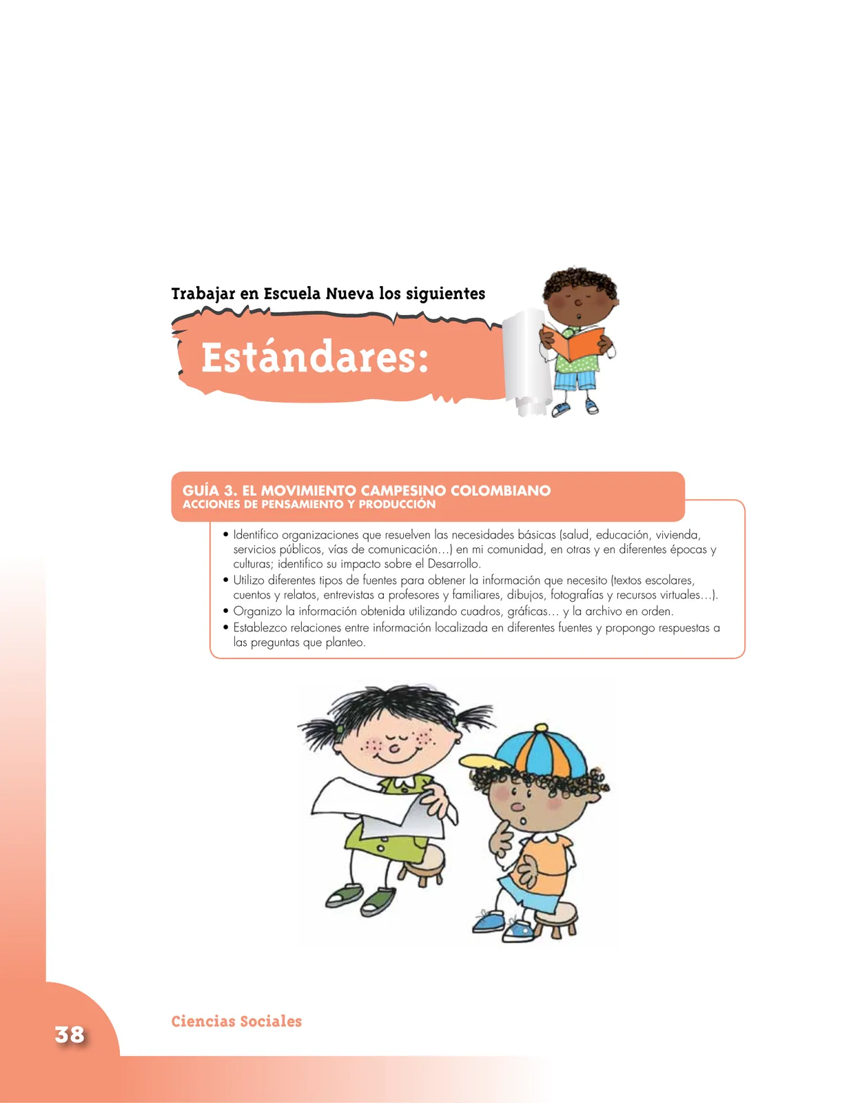 Miniatura página 38 de Ciencias Sociales 5° · Cartilla 01