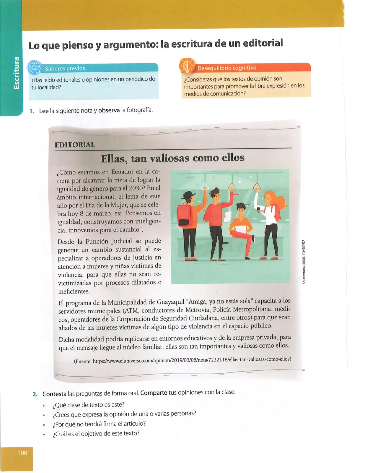 Miniatura página 100 de Lengua Y Literatura · 8 EGB · 2025