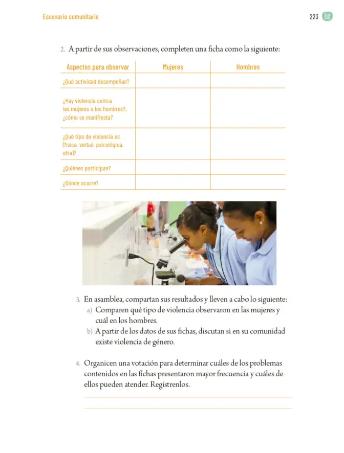 Página 226 de Proyectos Comunitarios. Libro de Educación Primaria Grado 6° Ciclo Escolar 2025 - 2026