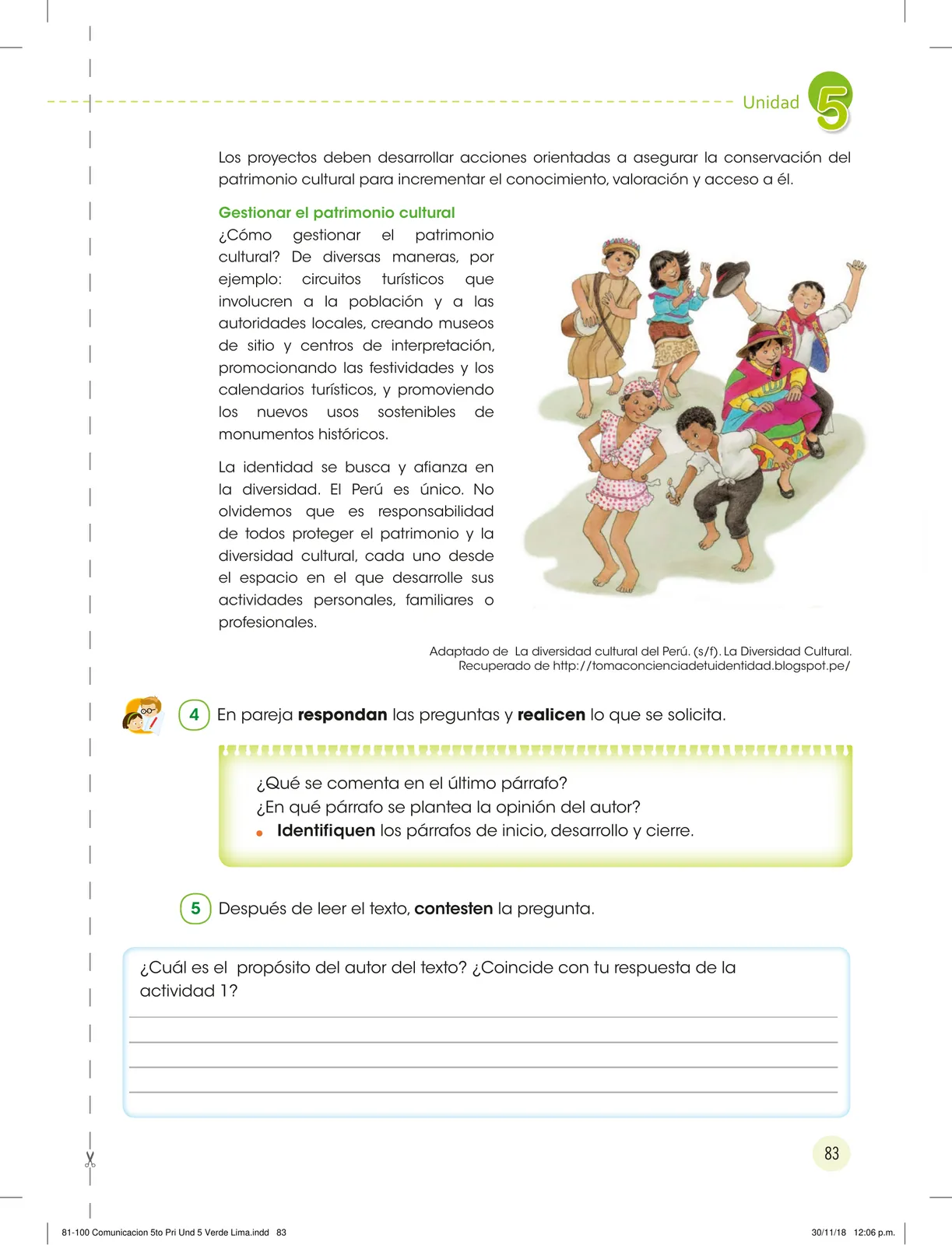 Página 85 de Comunicación : cuadernillo de trabajo 5 · 2018